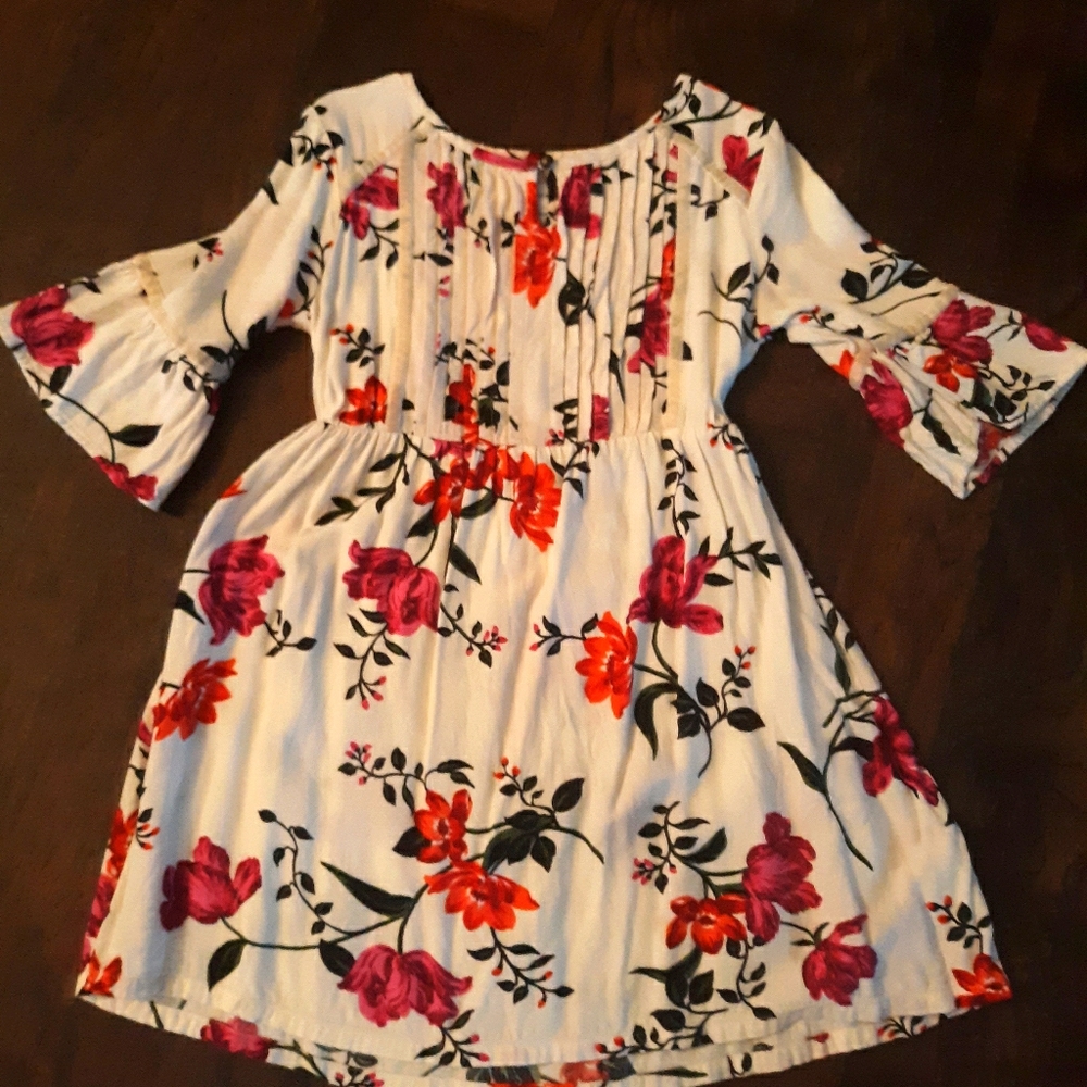 Girls floral print dress